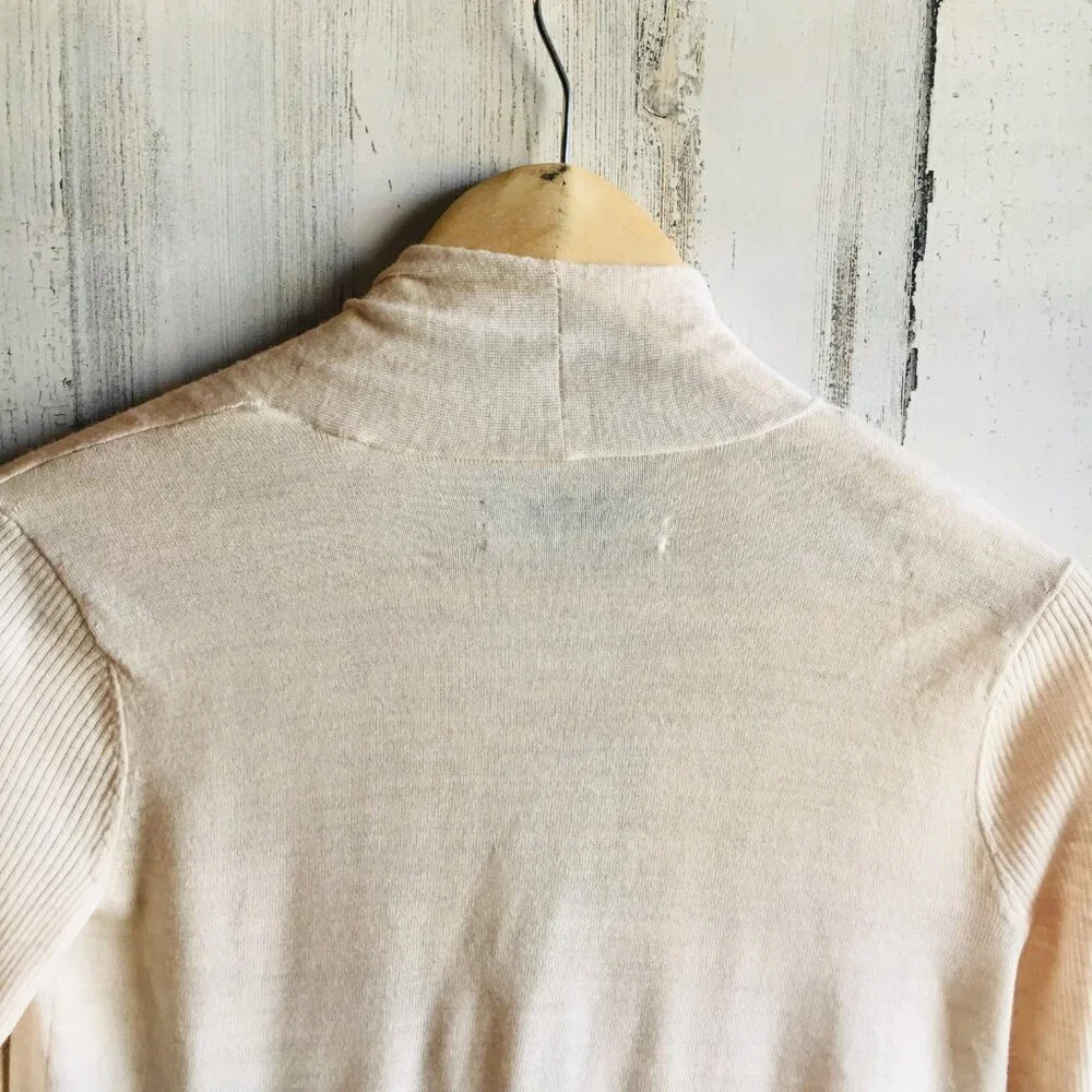NWOT All Saints Drina Merino Wool Cardigan Asymmetrical Ribbed Sleeves S - Picture 12 of 16